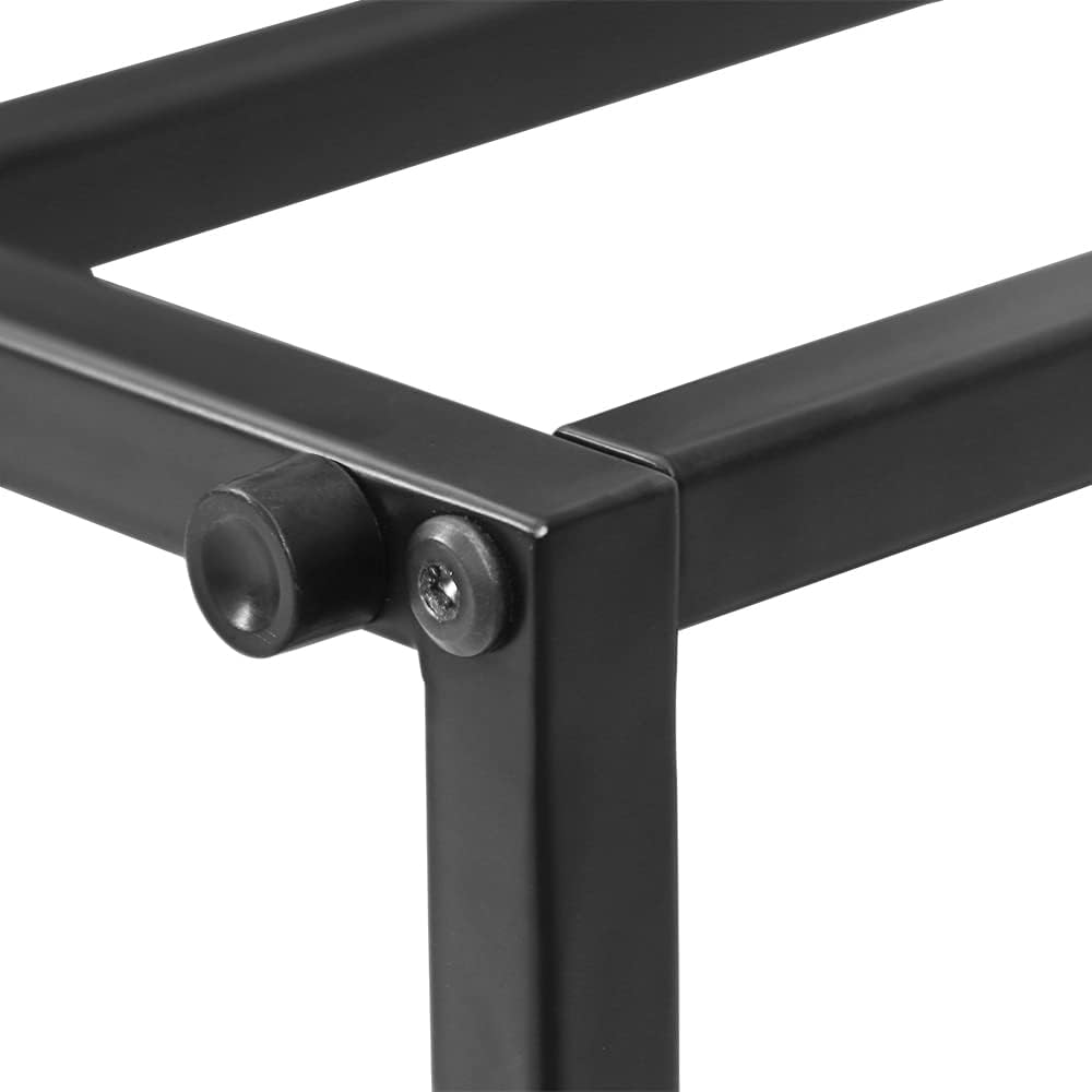 Black Stone C-Shaped Side Table