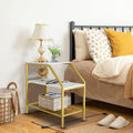 Gold Marble 3-Tier Side Table