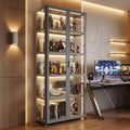 Gray 5-Tier Acrylic Door Display Cabinet