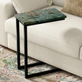 Black Green Marble C-Side Table