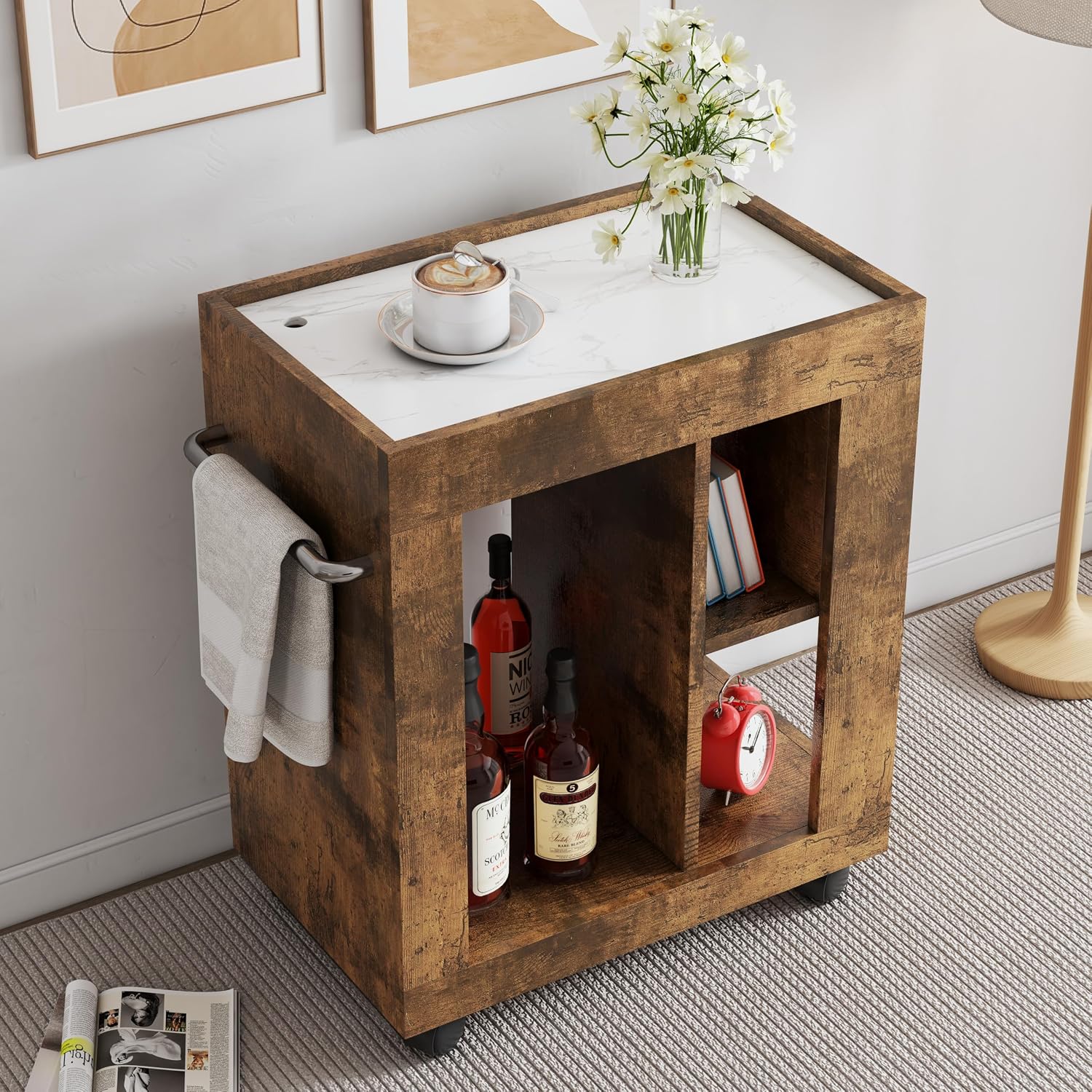 Marble Rolling C-Side Storage Table