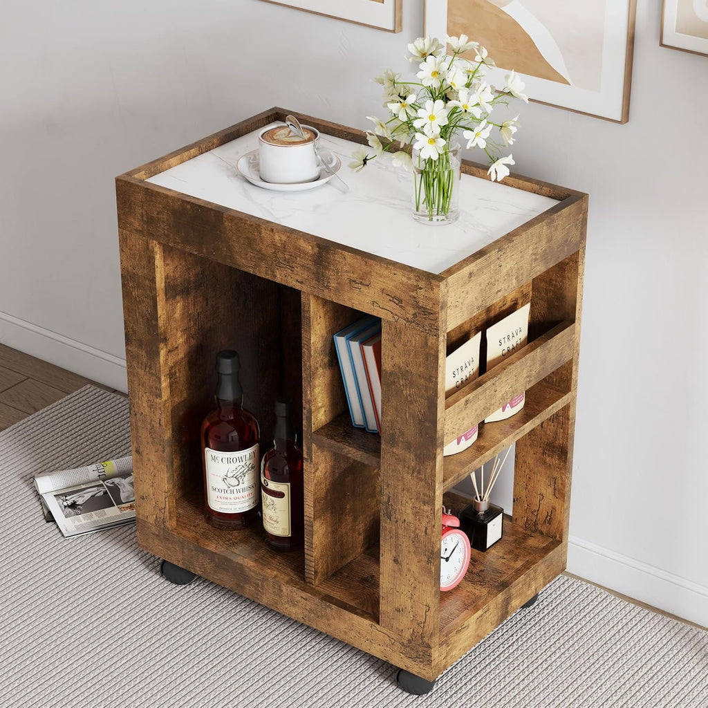 Marble Rolling C-Side Storage Table